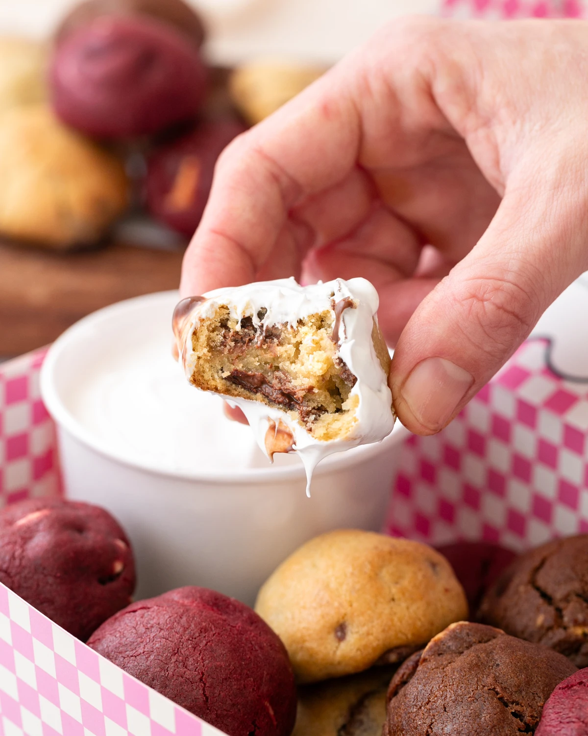 Mini cookie com creme